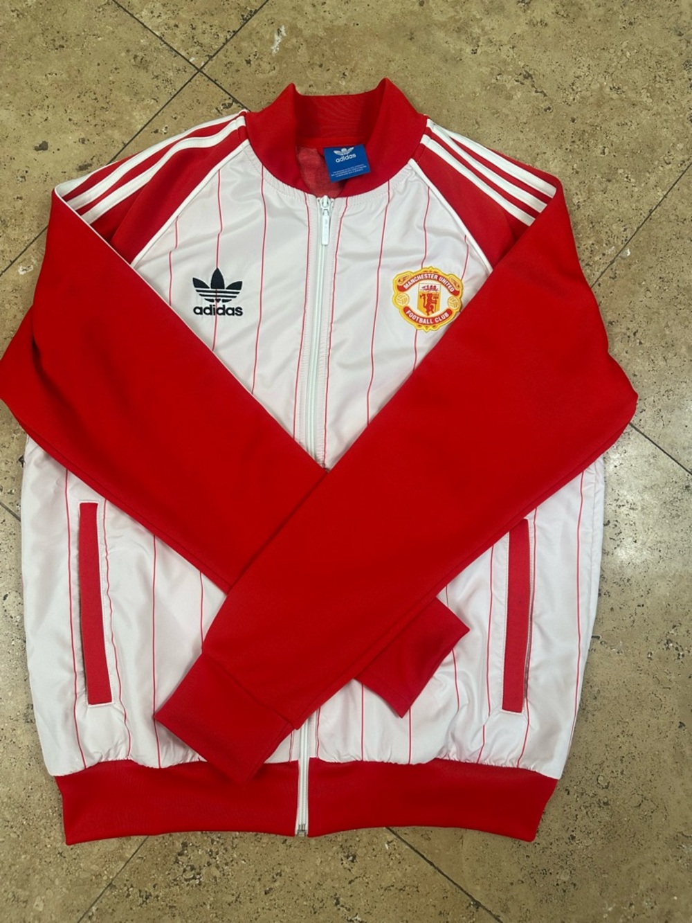 Adidas Originals Manchester United Pinstripe Track Jacket